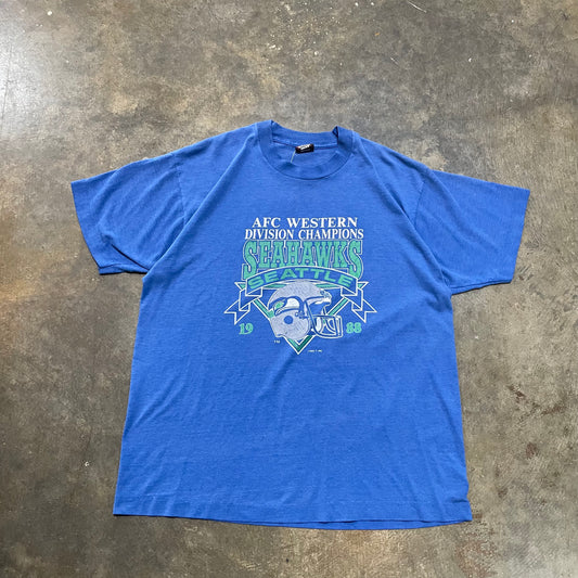 AFC West Champs Seahawks Blue tee