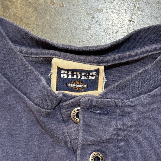 Faded Navy Harley Davidson Henley