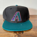 DS Black Arizona Diamondbacks Teal Brim Hat