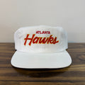 DS White Atlanta Hawks Script Hat