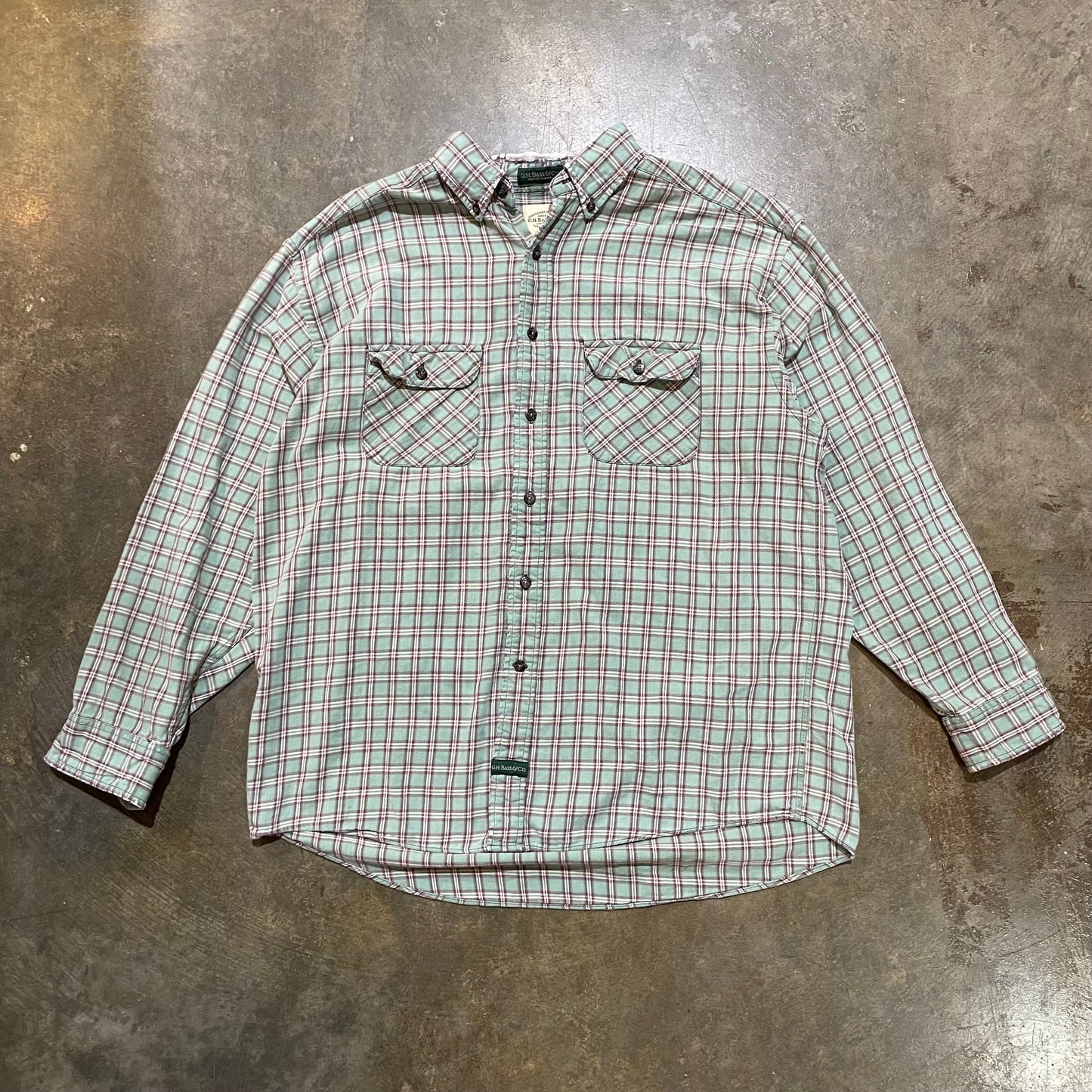 GH Bass & Co Mint Green Flannel