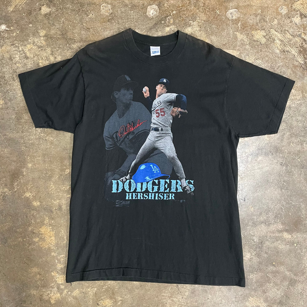 LA Dodgers Hershiser Black player Tee