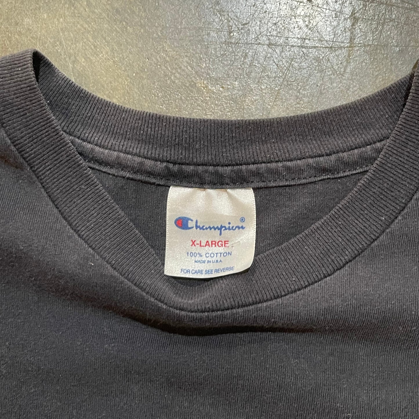 Champion Big Logo Black tee