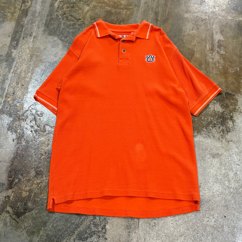 Orange Auburn Waffle Resort Polo