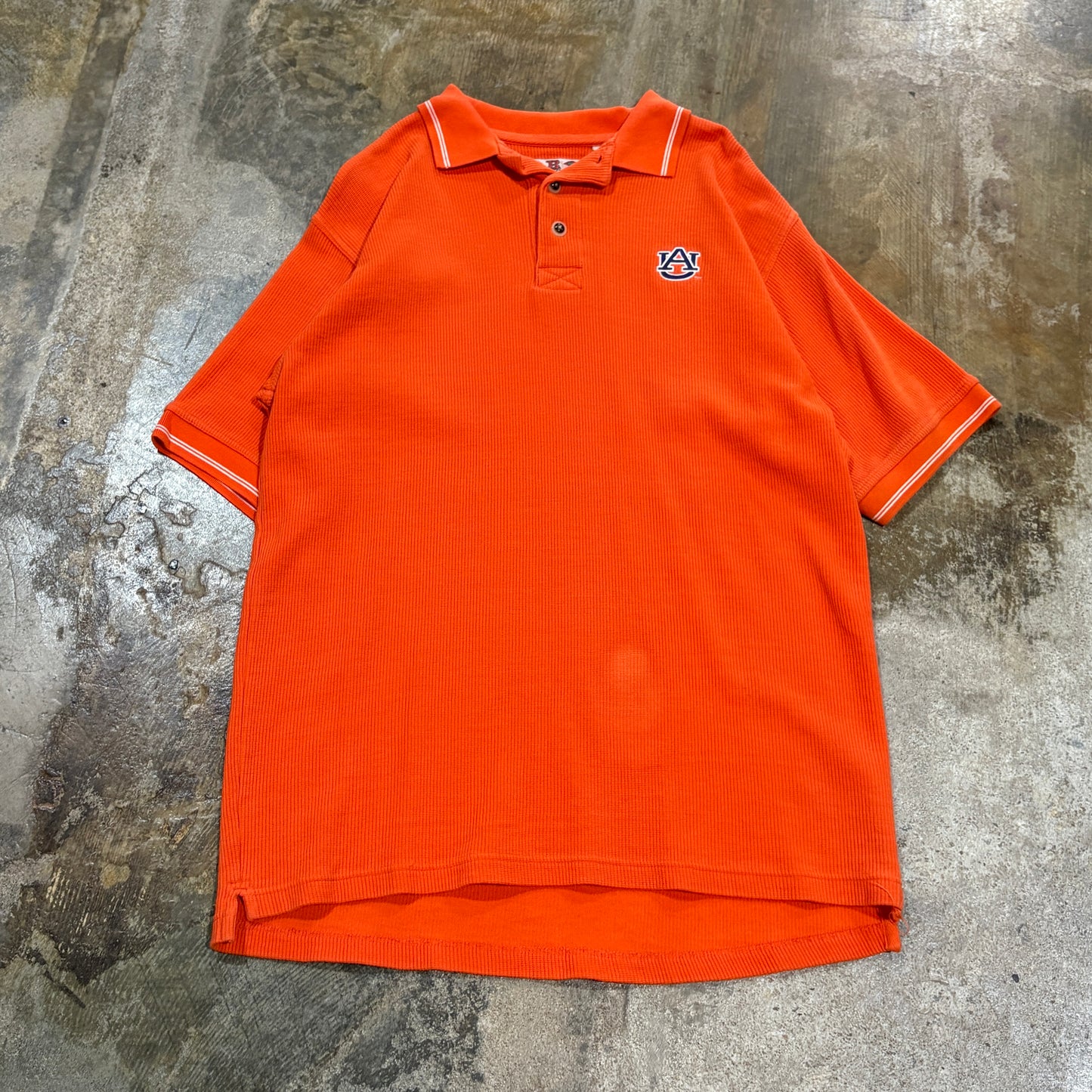 Orange Auburn Waffle Resort Polo
