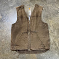 Carhartt Brown Sherpa Line Zip Up Vest