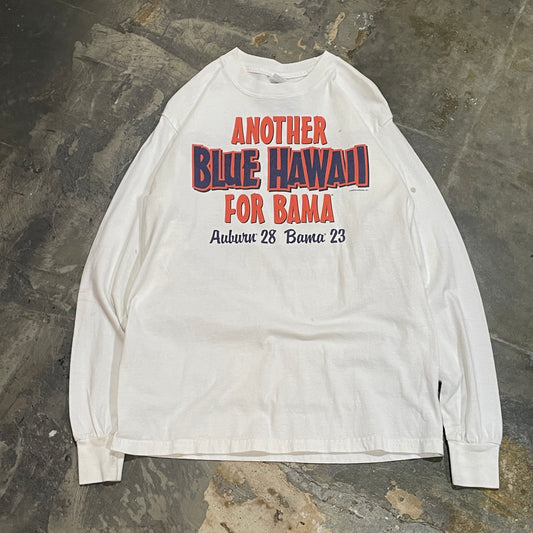 White Long Sleeve Blue Hawaii for Bama Shirt