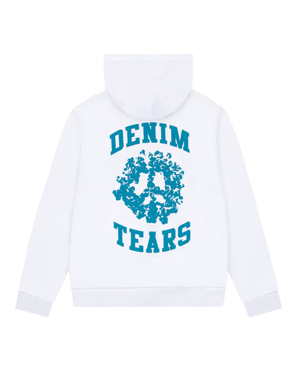 Denim Tears White University Zip-Up