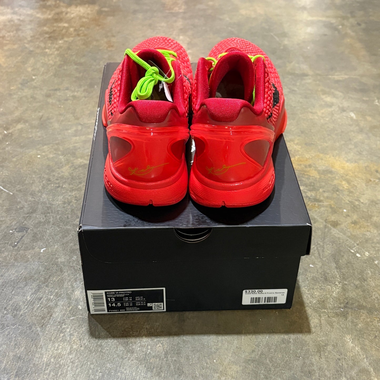 Used Nike Kobe 6 Protro Reverse Grinch