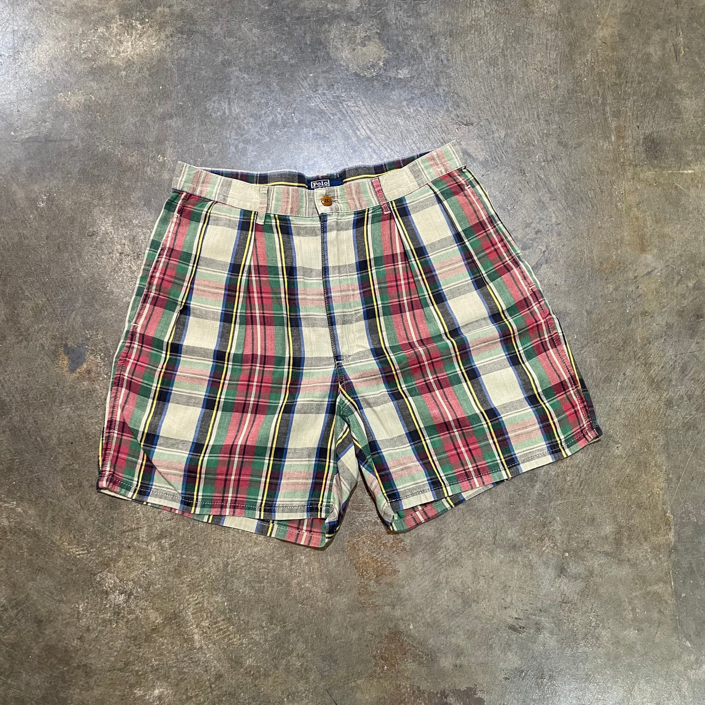 Polo RL Linen Plaid Shorts
