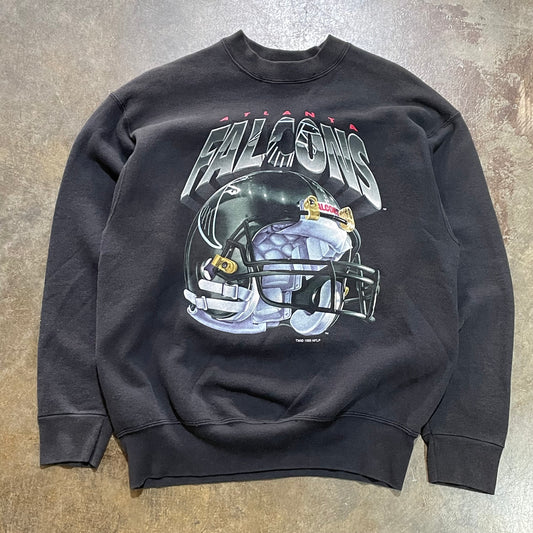 Black Salem 1996 Atlanta Falcons Helmet Crewneck