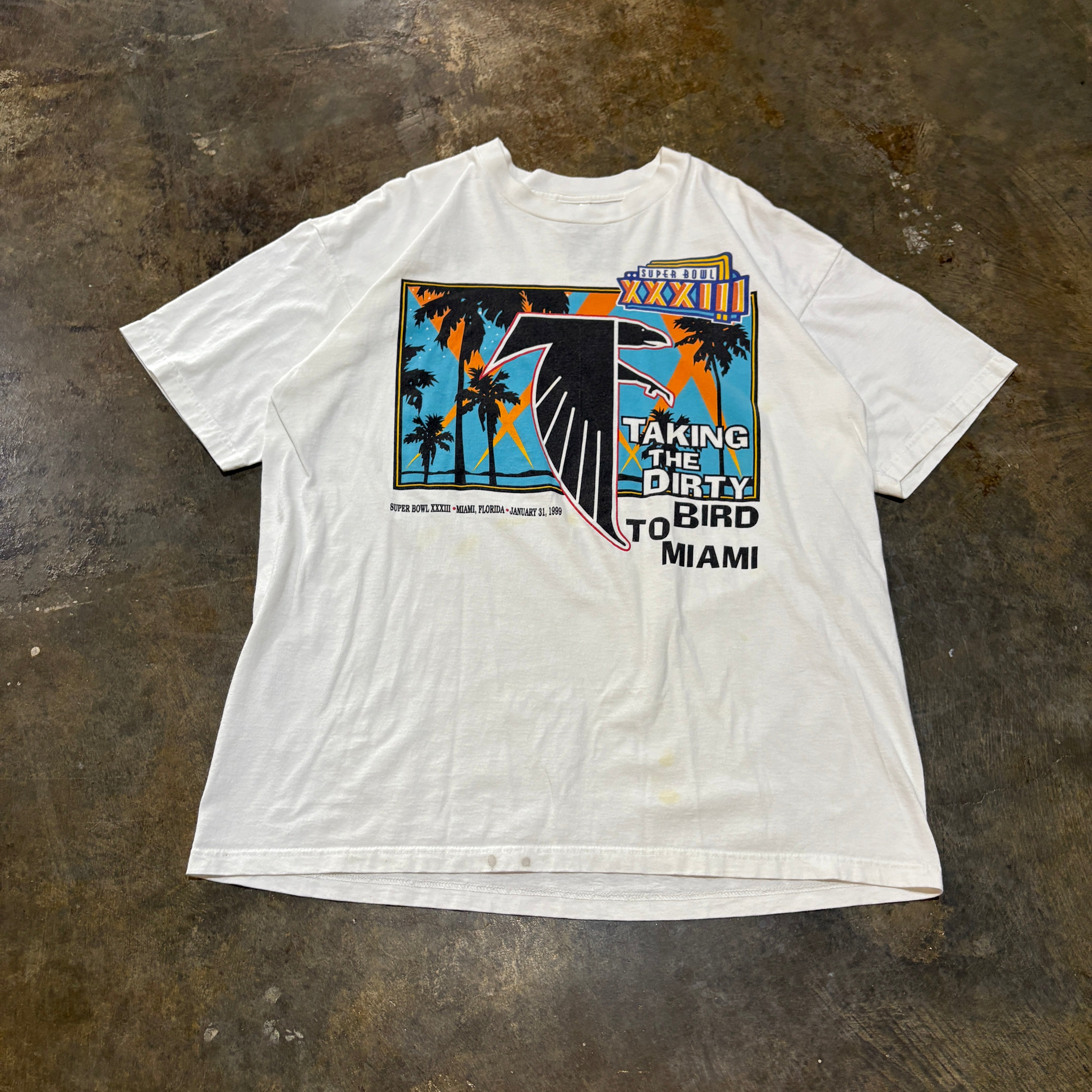 1999 Super Bowl XXXIII Taking The Dirt Falcons Tee