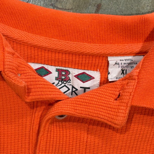 Orange Auburn Waffle Resort Polo