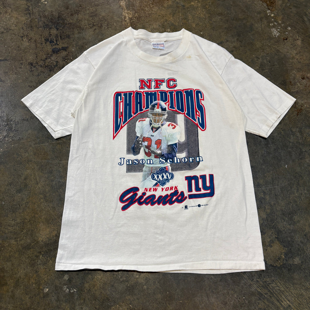 2001 New York Giants NFC Champions Big Print Tee