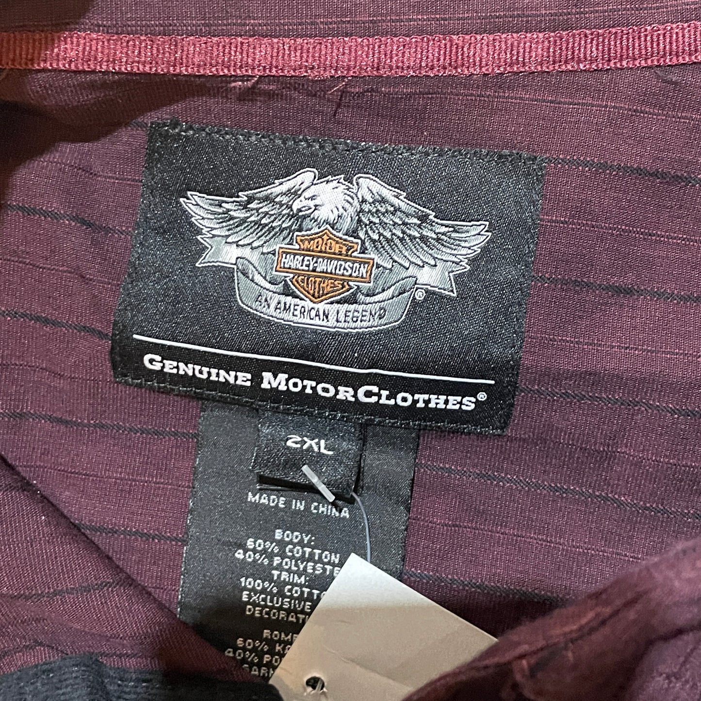 Striped Harley Davidson Button-Up