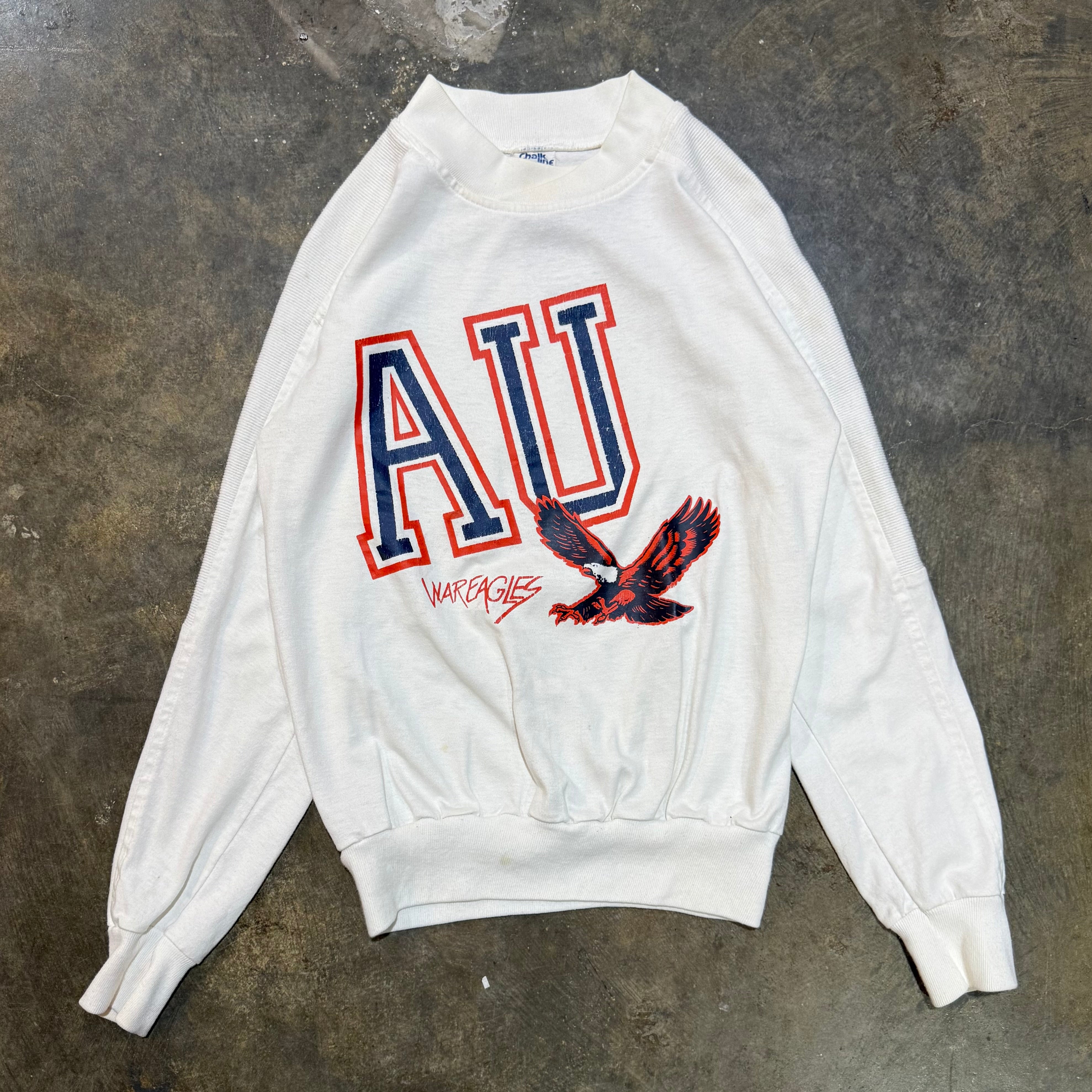White AU War Eagles LS Tee