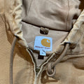 Tan Waffle Lined Carhartt Hooded Jacket (Broken Zipper)44
