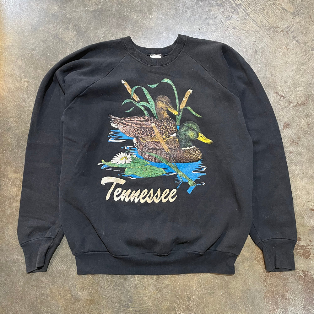 90's Tennessee Duck Big Print Black Sweatshirt