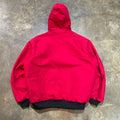 Bright Red Carhartt Insulated Hooded Jacket