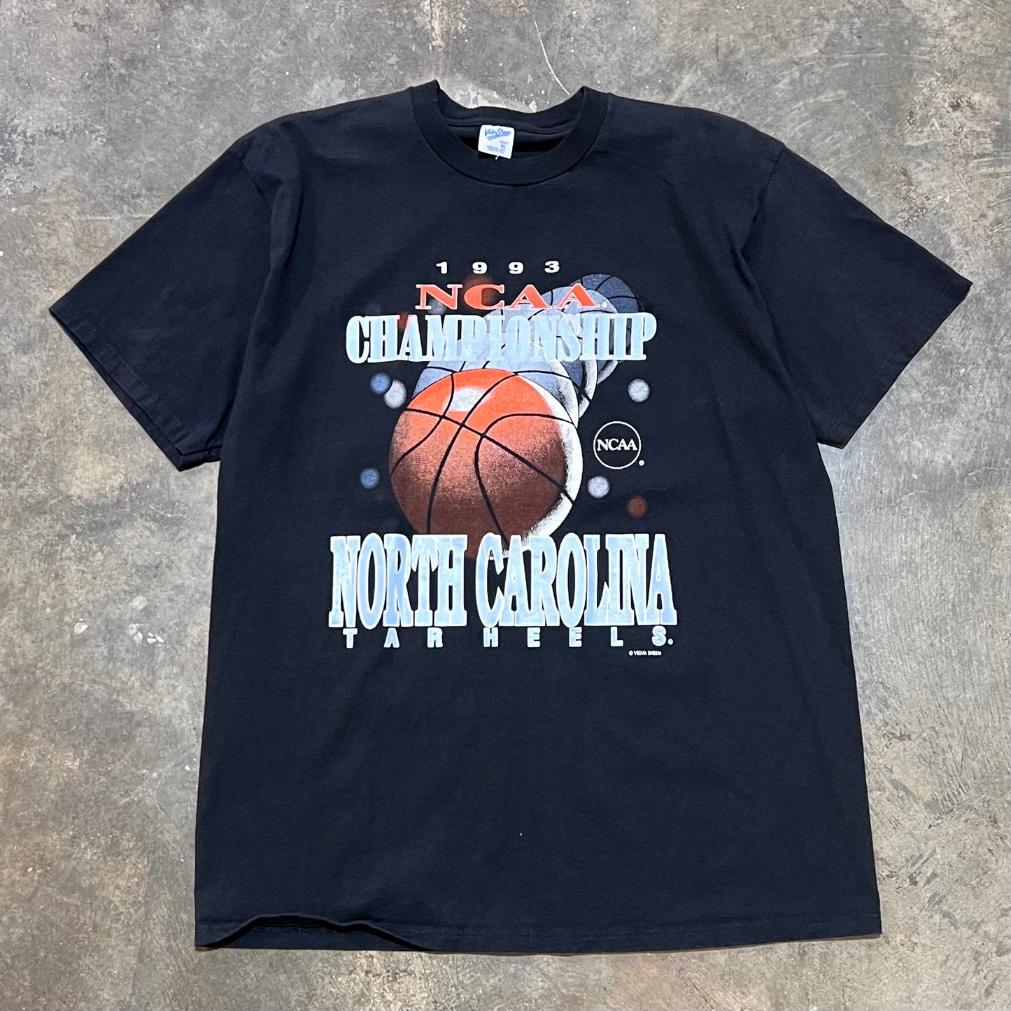 Black 1993 NCAA Championship UNC Tee