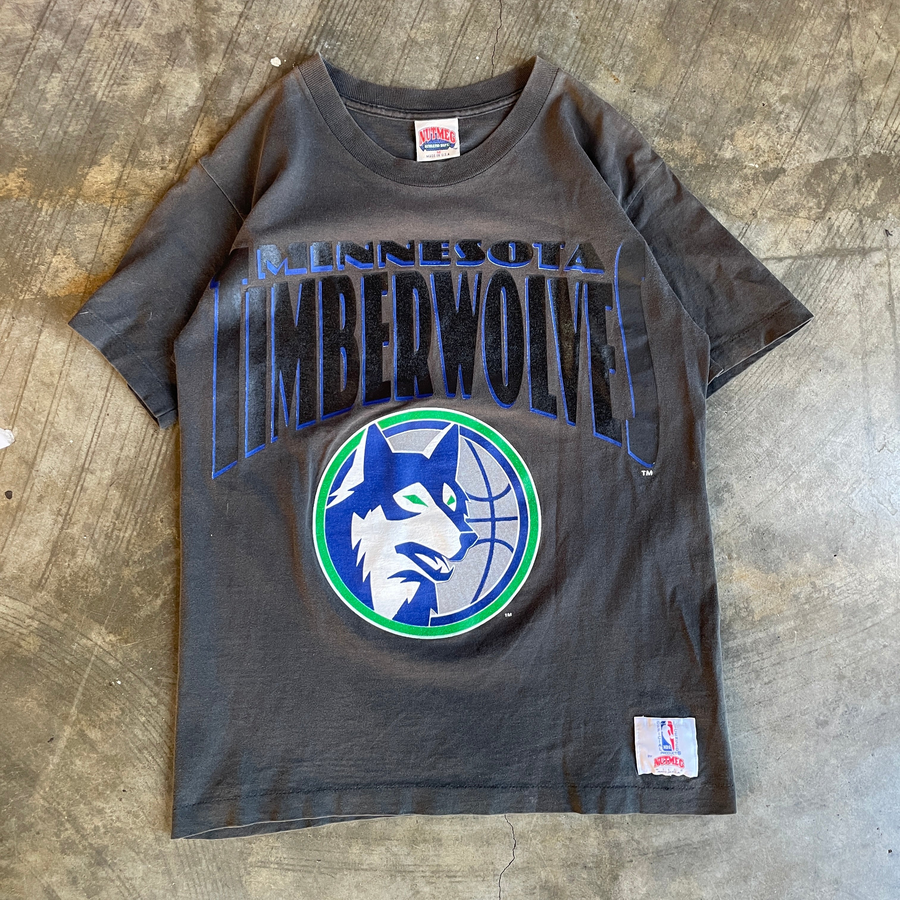 Black Minnesota Timberwolves Nutmeg Tee