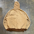 Tan Carhartt Fleece Lined hooded Jacket1 XL