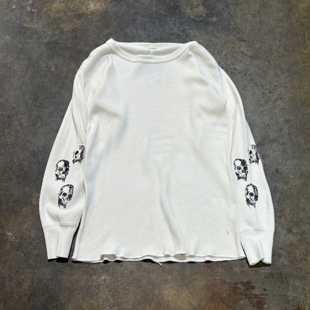White Skull Sleeve Thermal shirt 1