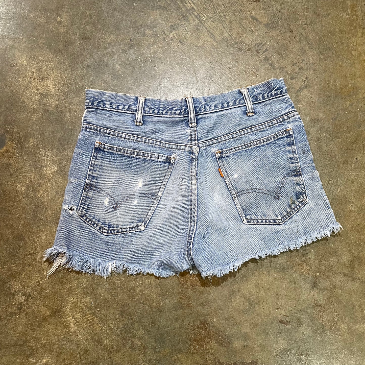 Thrashed 70s Levis Orange Tab Cut Off Shorts