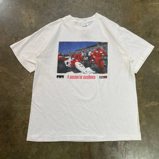 White A Passion For Excellence F1 Tee