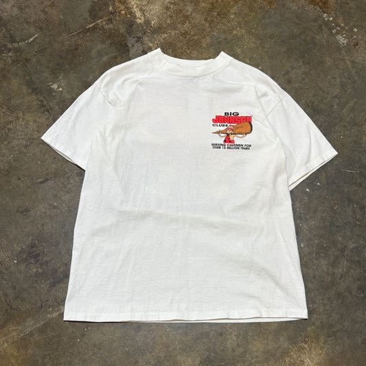 White Big Johnson Clubs Caveman Tee