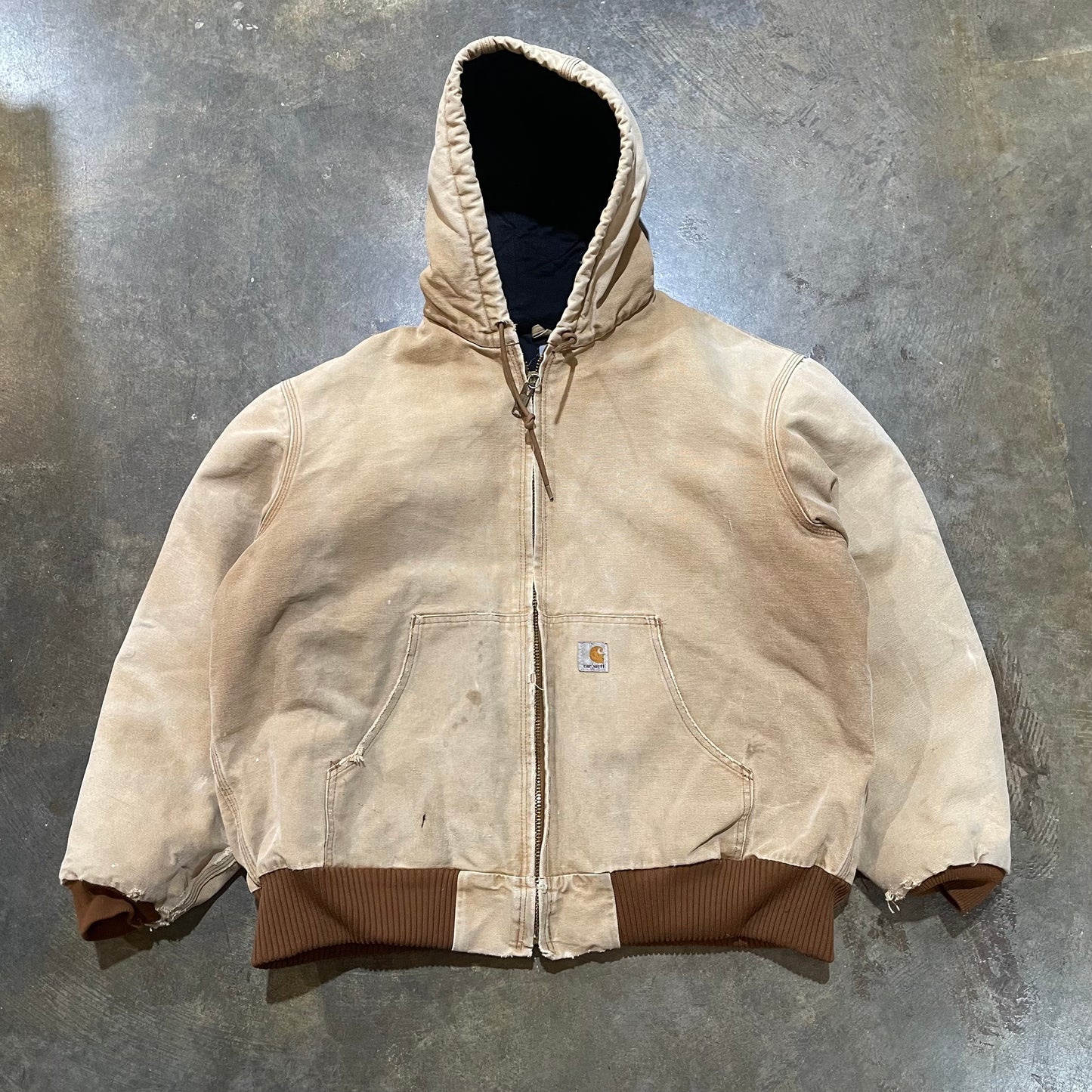 Faded Tan Carhartt Hooded Jacket77