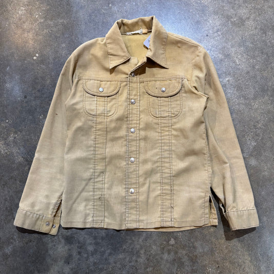 Tan Toughskins Corduroy Button-Up