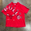 Chicago Bulls Sloped Print Red tee