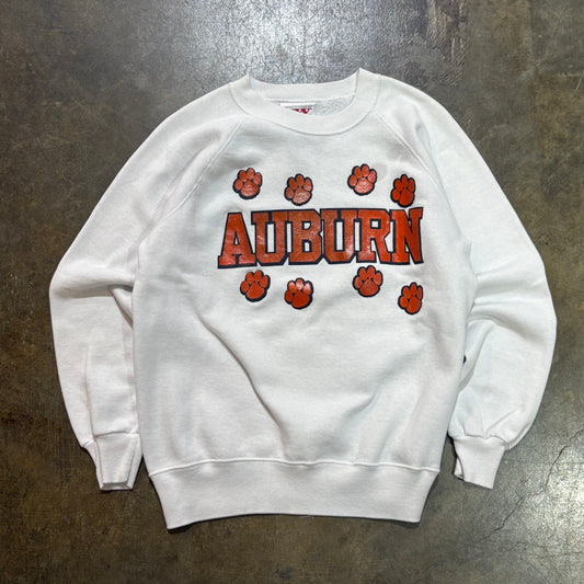 Auburn white paw print sweatshirt