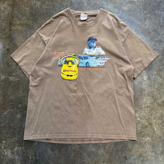 Round by Round brown Racing tee