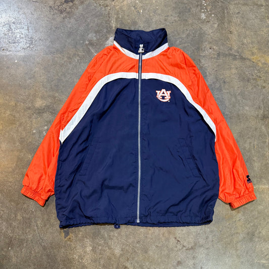 3 Tone Auburn Starter Windbreaker Zip Up Jacket