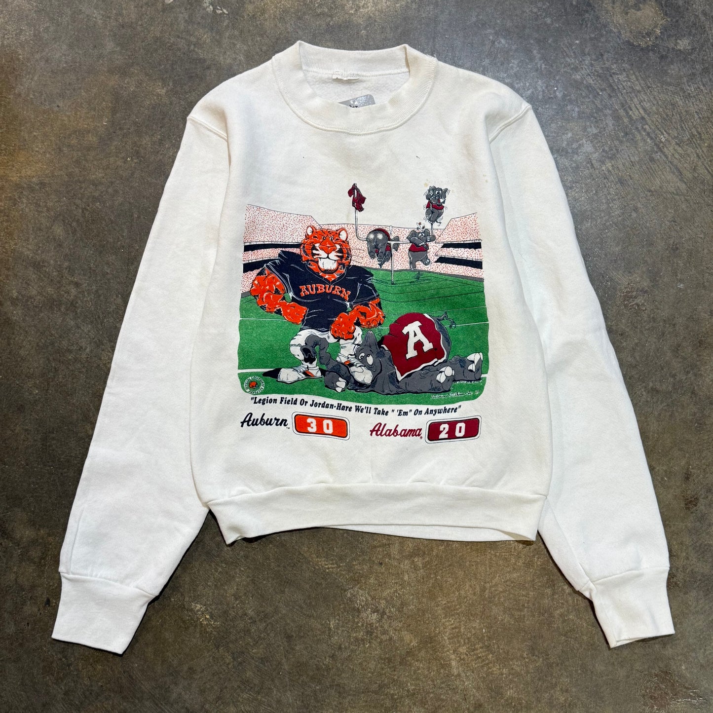 1989 Iron Bowl White P. Hudson Crew