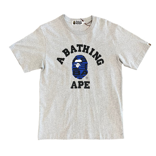 Bape Lux Sport Pattern College Tee Gray