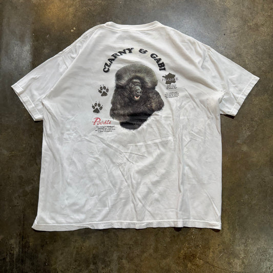 Pocket Poodle White tee