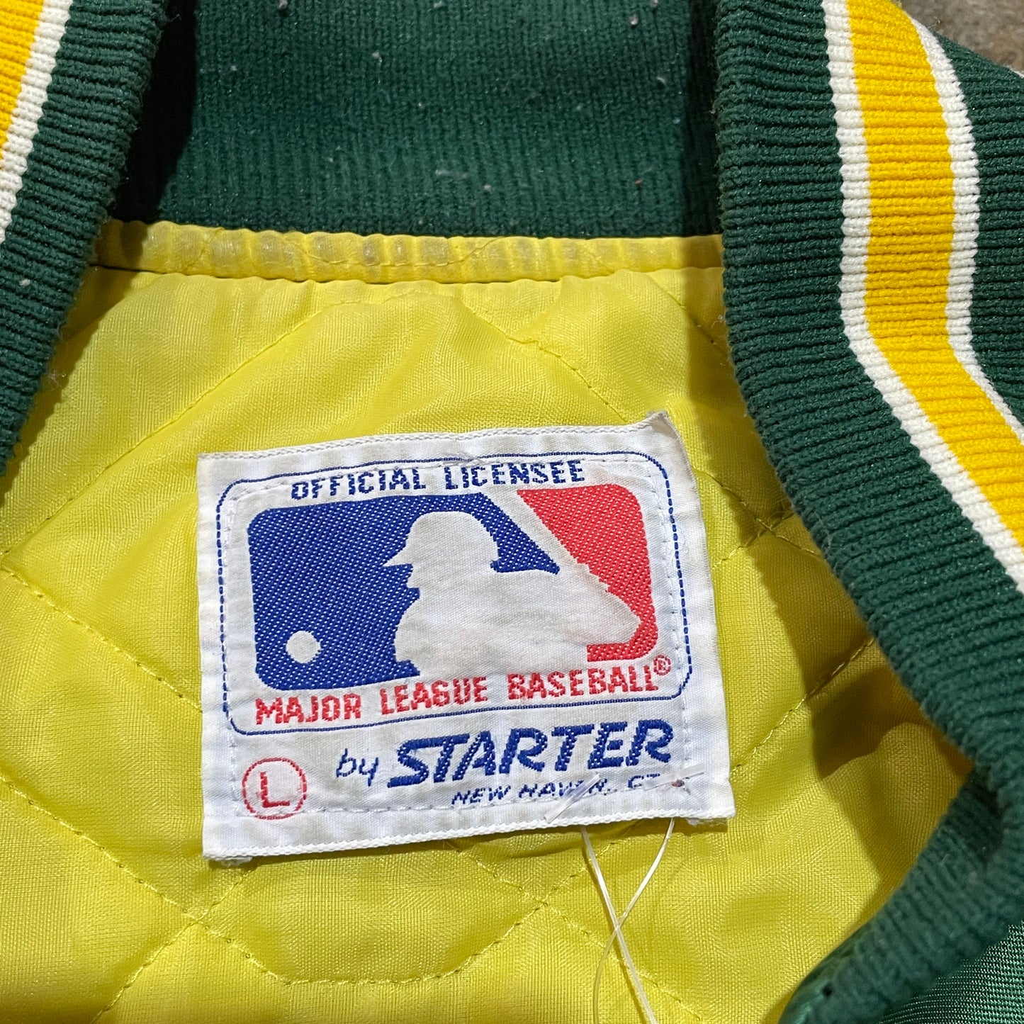 Oakland Athletics Green starter Satin jacket