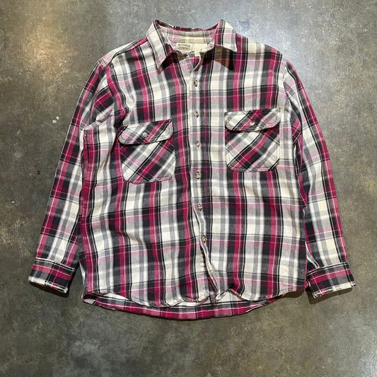 90s Five Brother Flannel White Red