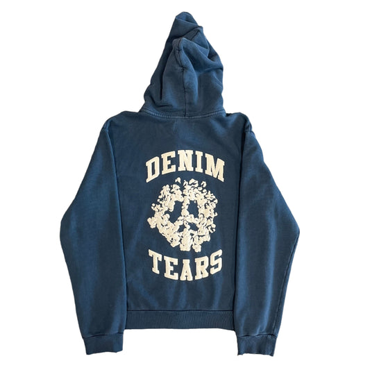 Denim Tears University zip Hoodie Navy