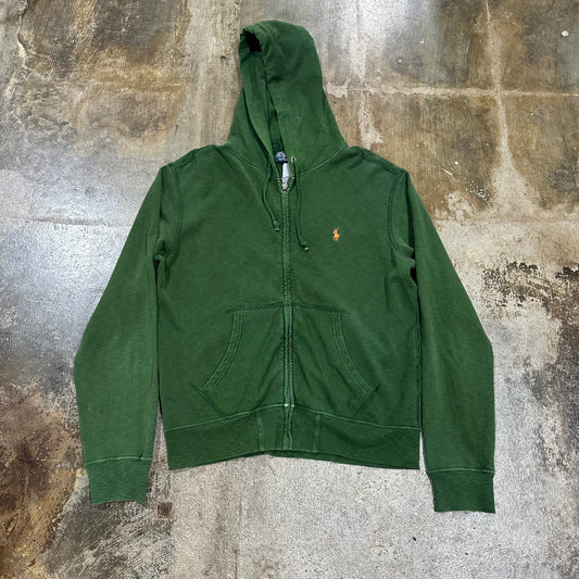 Polo Green Orange Zip UP Hoodie