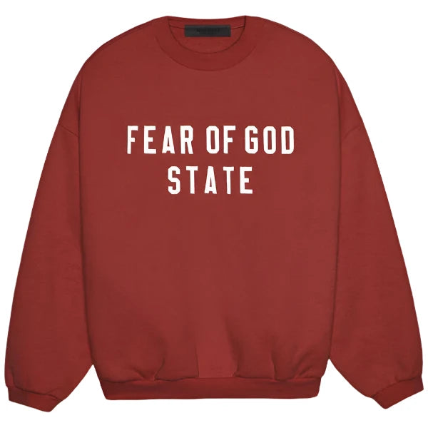 Essentials Heavy Fleece Crewneck - Crimson