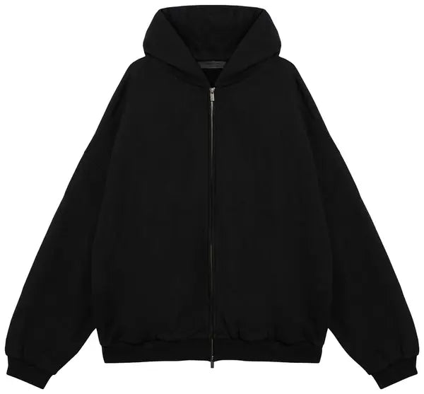 Essentials Heavy Fleece Fullzip Hoodie - Black