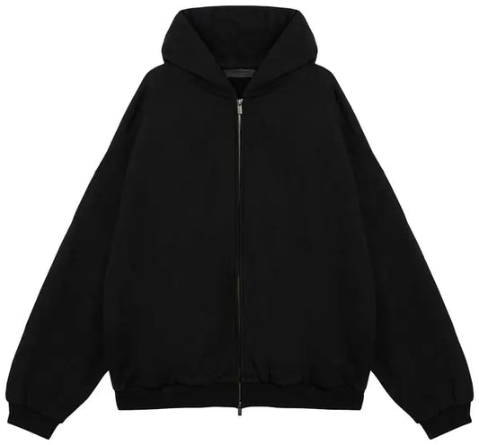 Essentials Heavy Fleece Fullzip Hoodie - Black