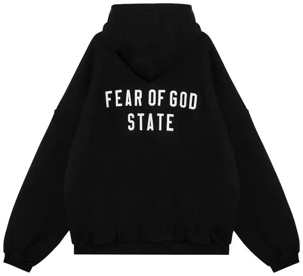 Essentials Heavy Fleece Fullzip Hoodie - Black