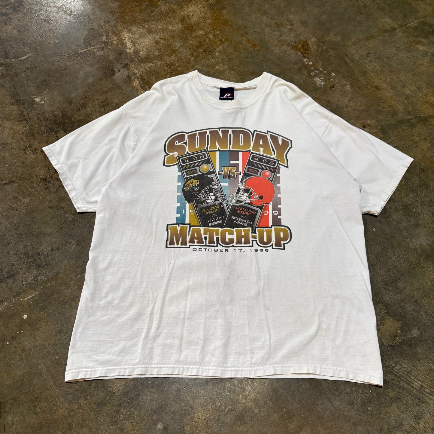 White Sunday Matchup Browns vs Jaguars Tee