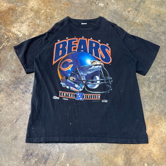 Black Chicago Bears Big Helmet Tee