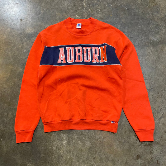 Orange Auburn Russell Stripe Crew